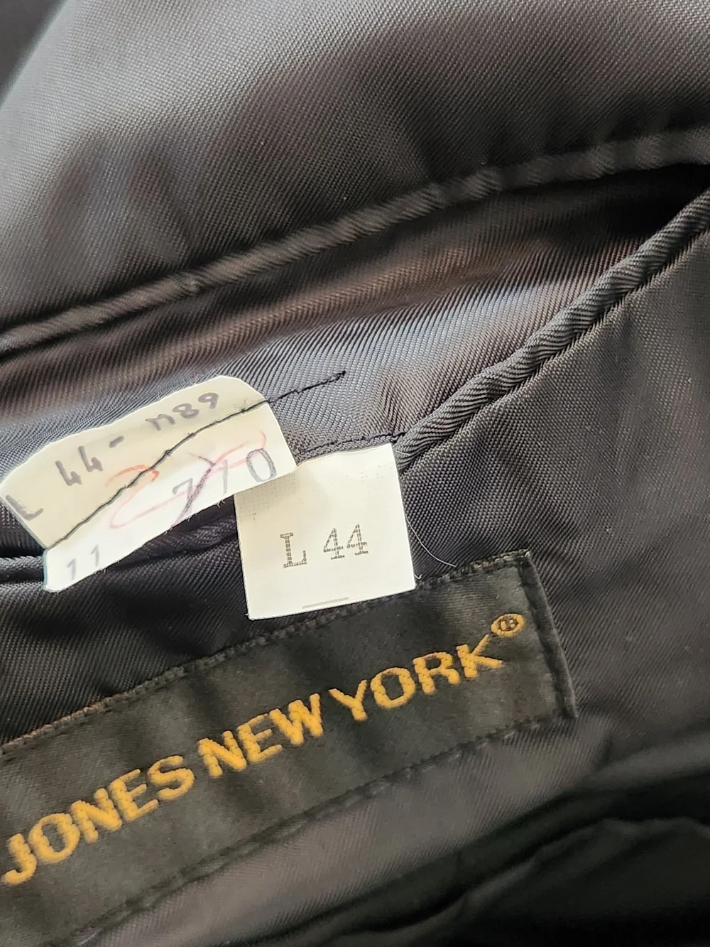 Jones New York Mens Black Wool Blazer Size 44L